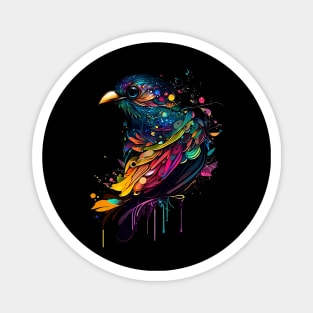 Colorful Abstract Bird Magnet